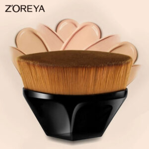 Brush Escova de Maquiagem Plana, Cream, Kit De Beleza