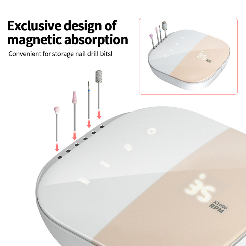 Lixadeira elétrica 35000 rpm para unhas profissional - Imagem 3