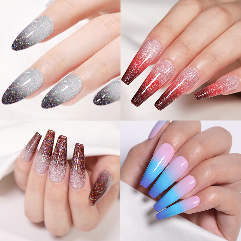 Gel para unhas Glitter Ultra-Fino Térmico Verniz